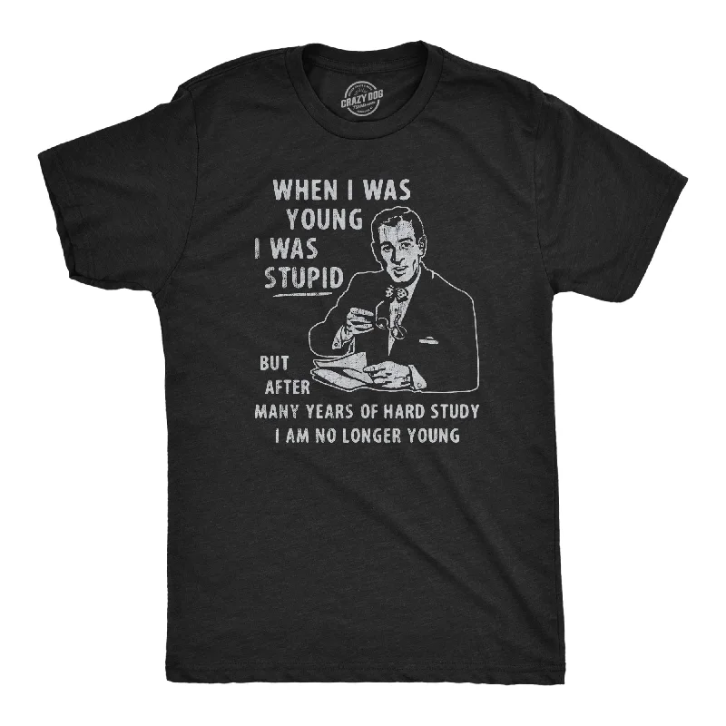 Men's v - neck muscle t - shirts for a body - building aestheticWhen I Was Young I Was Stupid Men's T Shirt Men's v - neck muscle t - shirts for a body - building aestheticWhen I Was Young I Was Stupid Men's T Shirt