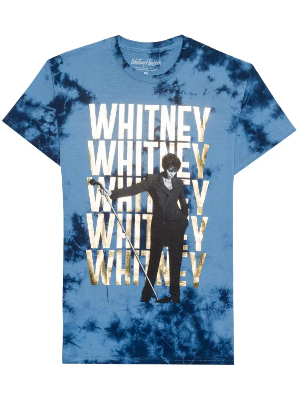 Men's ribbed t - shirts with a textured finish for added styleWhitney Mens Tie-Dye Crewneck Graphic T-Shirt Men's ribbed t - shirts with a textured finish for added styleWhitney Mens Tie-Dye Crewneck Graphic T-Shirt