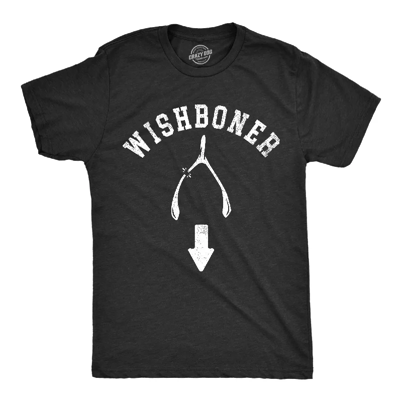 Men's button - front t - shirts with a unique artistic printWishboner Men's T Shirt