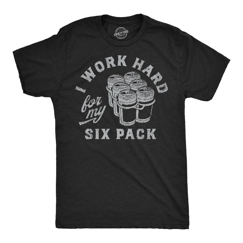 Men's smart - casual checkered t - shirts for semi - formal occasionsWork Hard For My Six Pack Men's T Shirt Men's smart - casual checkered t - shirts for semi - formal occasionsWork Hard For My Six Pack Men's T Shirt