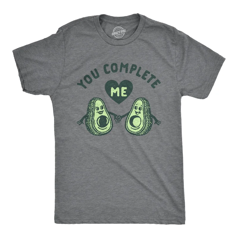 Men's short - sleeve linen t - shirts for summer beach outingsYou Complete Me Avocados Men's T Shirt Men's short - sleeve linen t - shirts for summer beach outingsYou Complete Me Avocados Men's T Shirt